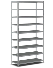 Стеллаж металлический Титан МС-500 1500х1200х500 9 полок Стеллаж металлический Титан МС-500 1500х1200х500 9 полок