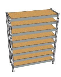 Стеллаж грузовой СГР 3000x1200x1000 8 полок (ДСП) Стеллаж грузовой СГР 3000x1200x1000 8 полок (ДСП)