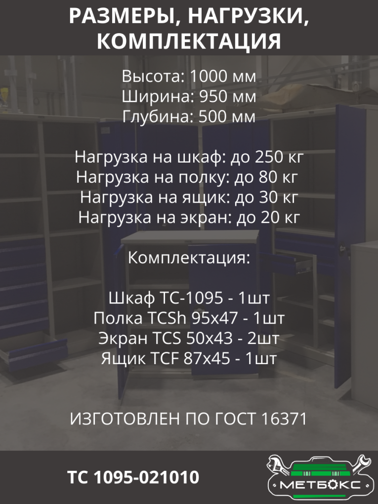 Шкаф инструментальный ТС 1095-021010 купить в Владимире