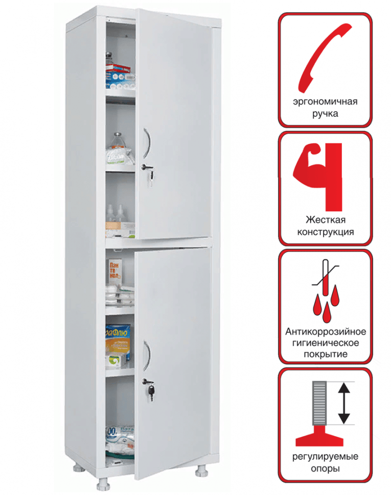 Медицинский шкаф HILFE МД 1 1657/SS купить в Владимире