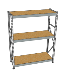 Стеллаж грузовой СГР 2500x1800x500 3 полки (ДСП)