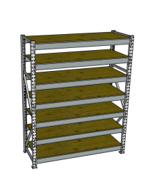 Стеллаж грузовой СГР 3000x1800x500 7 полок (фанера)