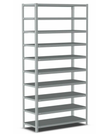 Стеллаж металлический Титан МС-500 1500х1000х600 10 полок Стеллаж металлический Титан МС-500 1500х1000х600 10 полок