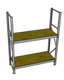 Стеллаж грузовой СГР 2500x2100x400 2 полки (фанера) Стеллаж грузовой СГР 2500x2100x400 2 полки (фанера)