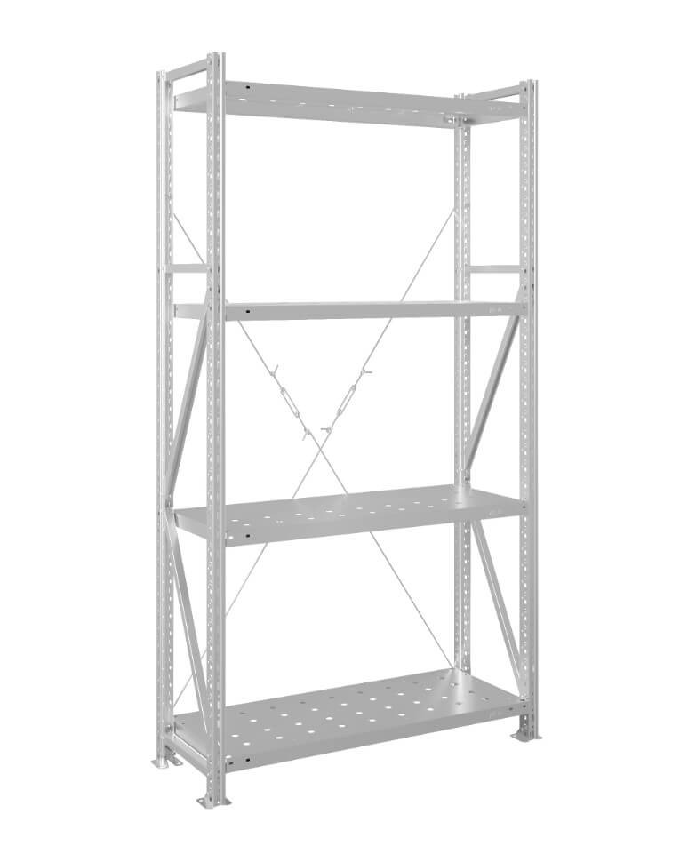 Стеллаж MS U 3000x700x400 4 полки (200 кг, перф) купить в Владимире