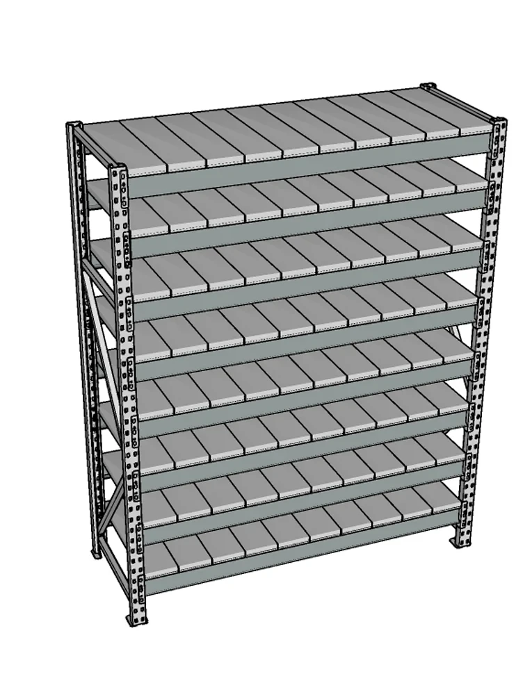 Стеллаж грузовой СГР 2500x2100x600 8 полок (металл) купить в Владимире