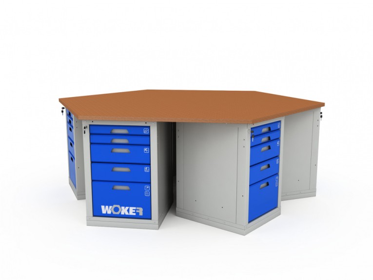 Верстак шеститумбовый WOKER PRO 6005.2500 купить в Владимире