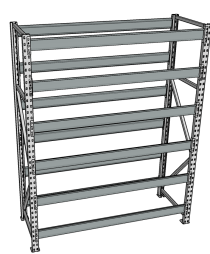 Стеллаж грузовой СГР 3000x2100x800 6 полок (без настила)