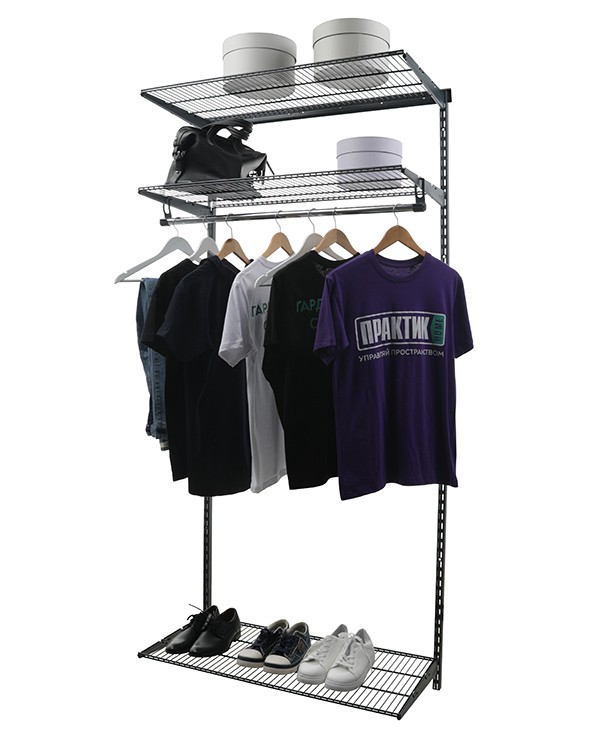 Гардеробная система Практик Home Basic G90 графит купить в Владимире