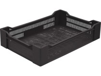 Ящик пластиковый перфорированный 600х400х135 чёрный