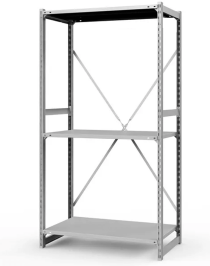Стеллаж ТСУ 3000x1200x600 3 полки (300 кг, металл) Стеллаж ТСУ 3000x1200x600 3 полки (300 кг, металл)