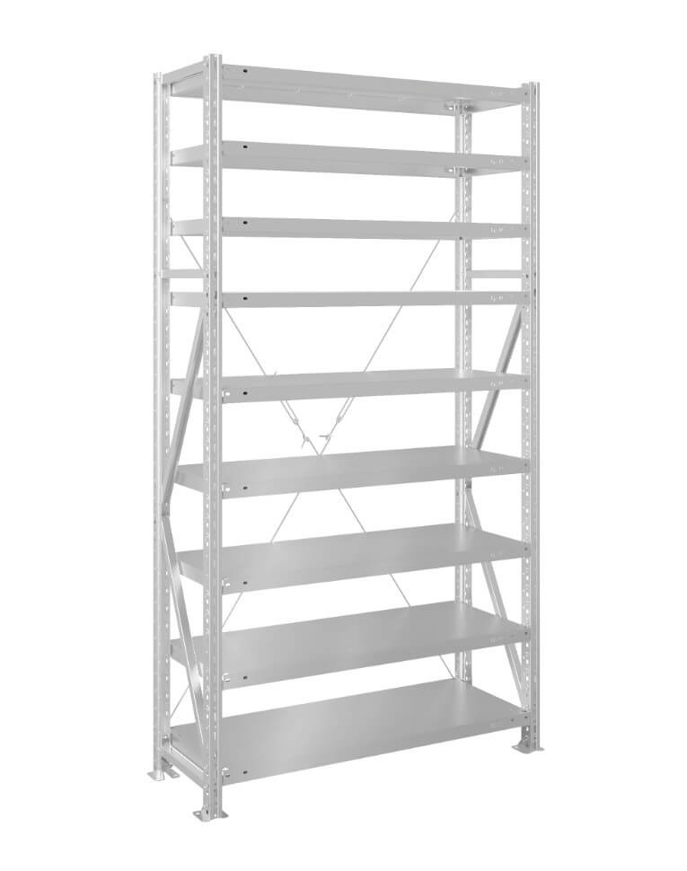 Стеллаж MS U 2000x700x500 9 полок (400 кг, металл) купить в Владимире