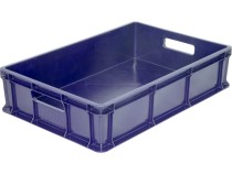 Ящик 600х400х140 мм сплошной с ручками синий