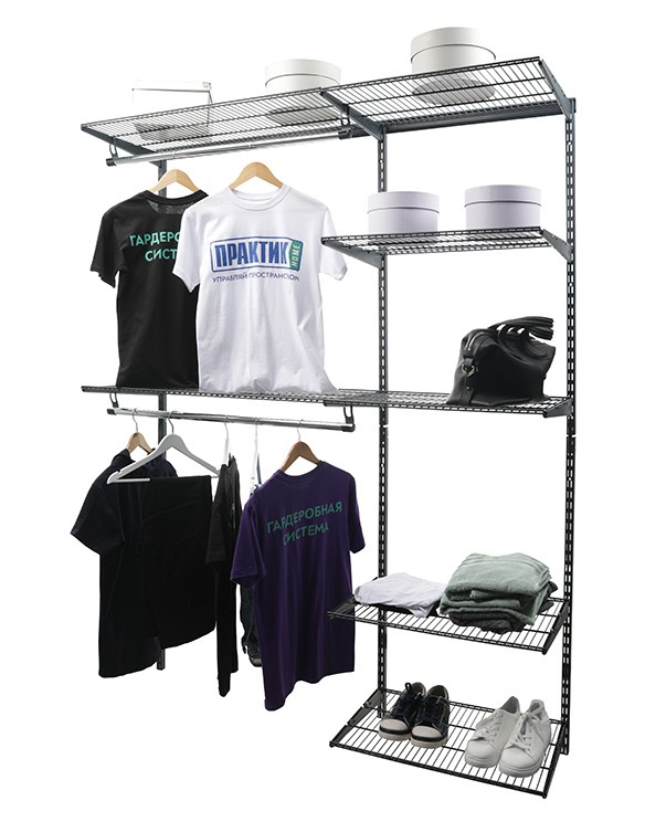 Гардеробная система Практик Home Optima G150 графит купить в Владимире Гардеробная система Практик Home Optima G150 графит купить в Владимире