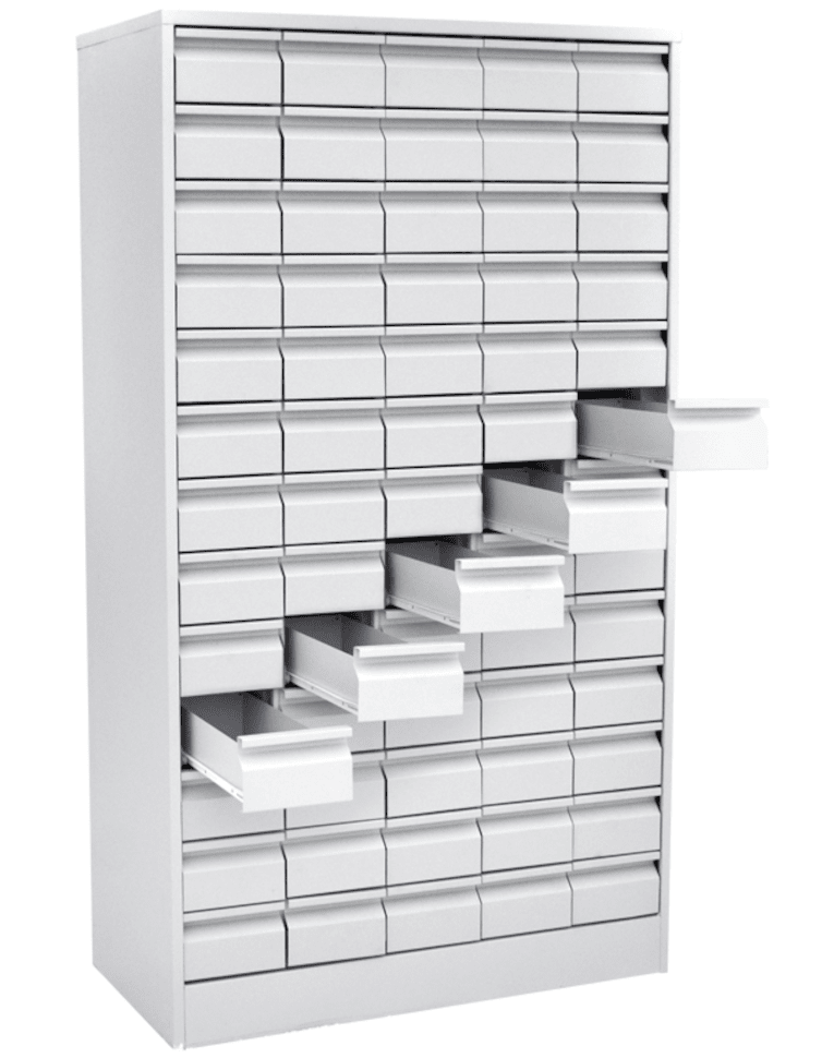 Шкаф картотечный для библиотечных карточек (65 ящиков) купить в Владимире