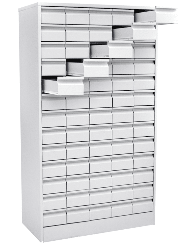 Шкаф картотечный для библиотечных карточек (65 ящиков) купить в Владимире