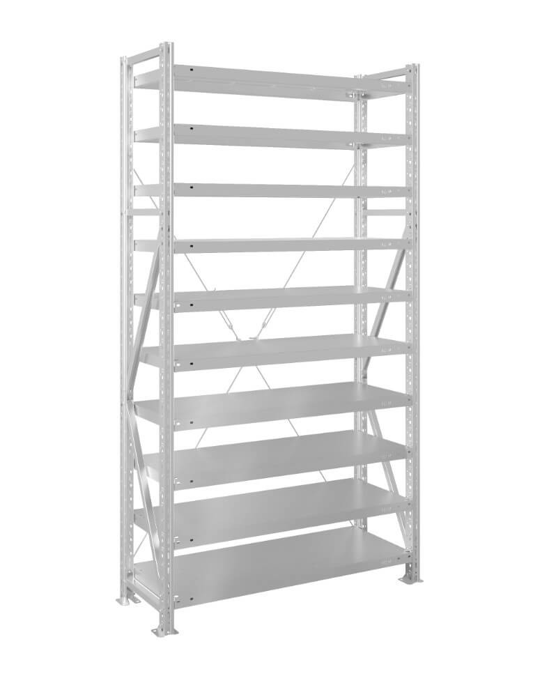 Стеллаж MS U 2000x700x600 10 полок (400 кг, металл) купить в Владимире