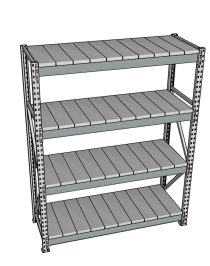 Стеллаж грузовой СГР 2000x1500x1000 4 полки (металл)