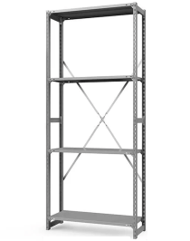 Стеллаж ТСУ 1800x700x500 4 полки (300 кг, металл) Стеллаж ТСУ 1800x700x500 4 полки (300 кг, металл)