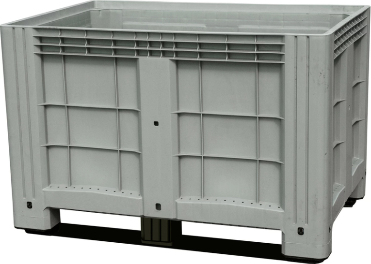 Контейнер 1200х800х800 мм сплошной серый на полозьях купить в Владимире Контейнер 1200х800х800 мм сплошной серый на полозьях купить в Владимире