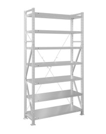 Стеллаж MS U 3000x1200x500 7 полок (350 кг, металл)