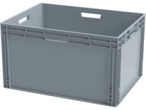 Ящик 800х600х440 сплошной, усиленное дно, цв. серый