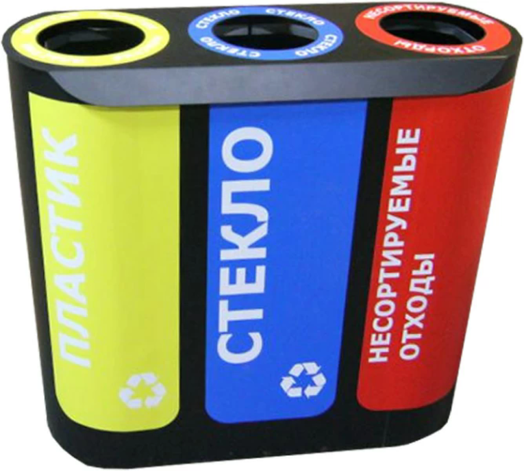 Урна для раздельного сбора мусора Альтернатива-3 с наклейками купить в Владимире Урна для раздельного сбора мусора Альтернатива-3 с наклейками купить в Владимире