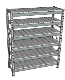 Стеллаж грузовой СГР 3000x1800x600 6 полок (металл)