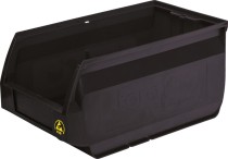 Ящик Napoli 400х230х200 PP, черный антистатичный