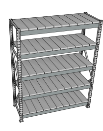 Стеллаж грузовой СГР 2500x2100x800 5 полок (металл)