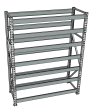 Стеллаж грузовой СГР 2500x900x500 7 полок (без настила)