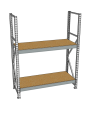 Стеллаж грузовой СГР 3000x1200x400 2 полки (ДСП)