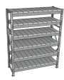 Стеллаж грузовой СГР 2500x1800x500 6 полок (металл)