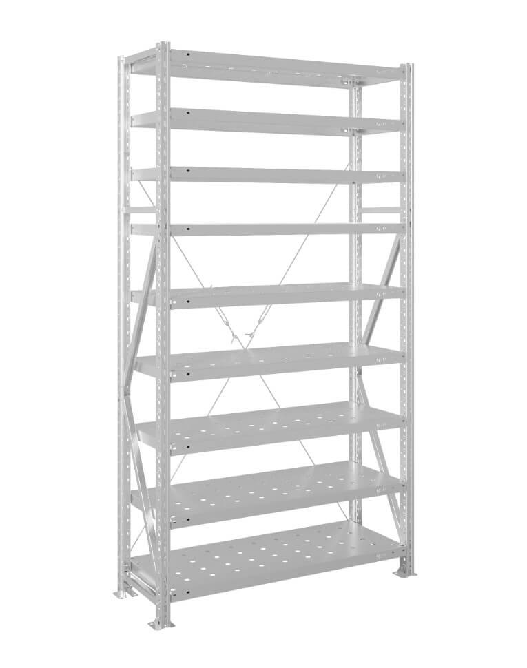 Стеллаж MS U 2000x700x600 9 полок (350 кг, перф) купить в Владимире