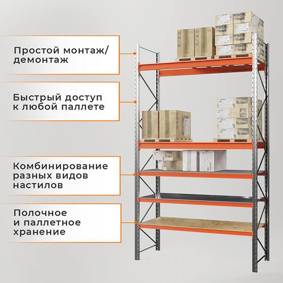 Стеллаж паллетный СПЛ 2000х1800х1100 1 ярус (1300/9700) купить в Владимире Стеллаж паллетный СПЛ 2000х1800х1100 1 ярус (1300/9700) купить в Владимире