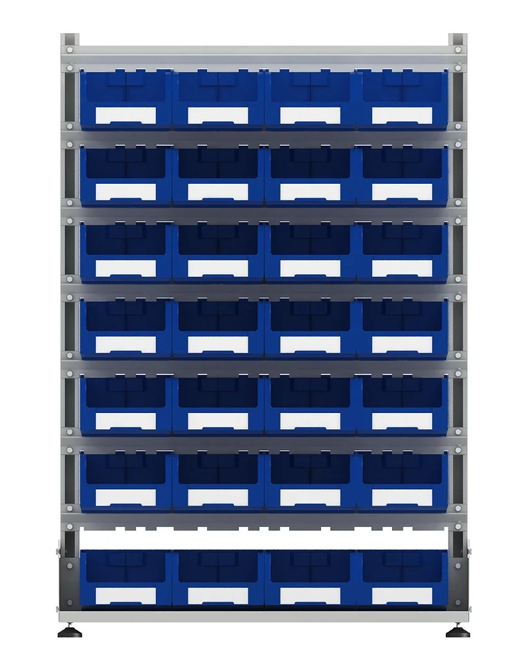 Стеллаж для пластиковых лотков SORTEX двухсторонний 1500x1000x800.03 купить в Владимире