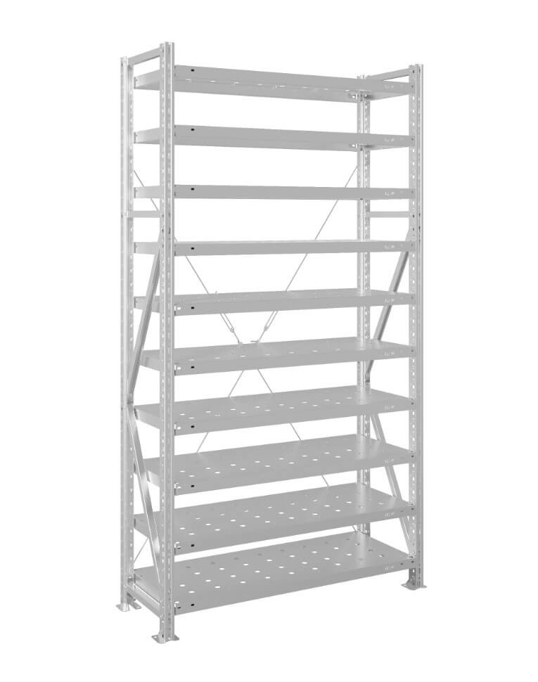 Стеллаж MS U 2000x1000x600 10 полок (300 кг, перф) купить в Владимире