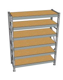 Стеллаж грузовой СГР 3000x2100x600 6 полок (ДСП)