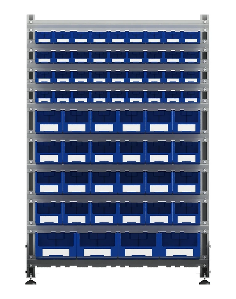 Стеллаж для пластиковых лотков SORTEX двухсторонний 1500x1000x800.05 купить в Владимире