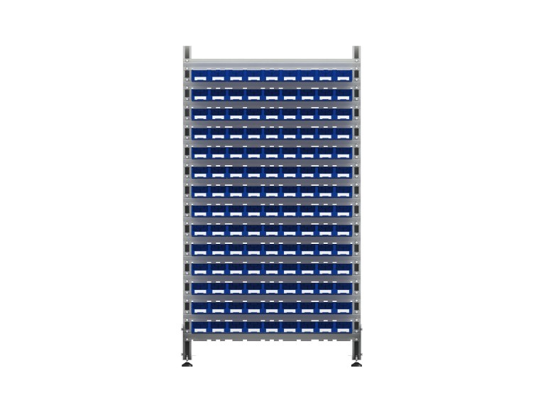 Стеллаж для пластиковых лотков SORTEX двухсторонний 1800x1000x800.01 купить в Владимире Стеллаж для пластиковых лотков SORTEX двухсторонний 1800x1000x800.01 купить в Владимире