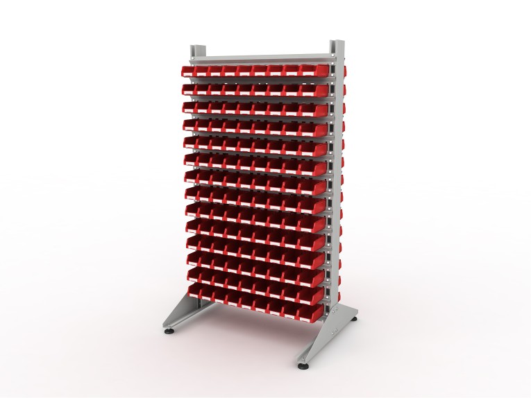 Стеллаж для пластиковых лотков SORTEX двухсторонний 1800x1000x800.01 купить в Владимире Стеллаж для пластиковых лотков SORTEX двухсторонний 1800x1000x800.01 купить в Владимире