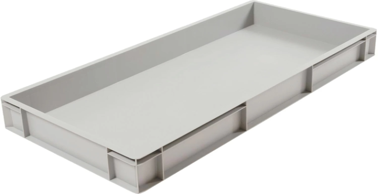 Ящик 1000х400х120 сплошной, без ручек, дно с усилением, серый B-4011 купить в Владимире Ящик 1000х400х120 сплошной, без ручек, дно с усилением, серый B-4011 купить в Владимире