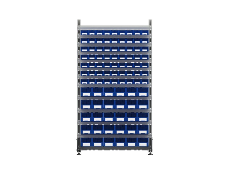Стеллаж для пластиковых лотков SORTEX двухсторонний 1800x1000x800.04 купить в Владимире Стеллаж для пластиковых лотков SORTEX двухсторонний 1800x1000x800.04 купить в Владимире