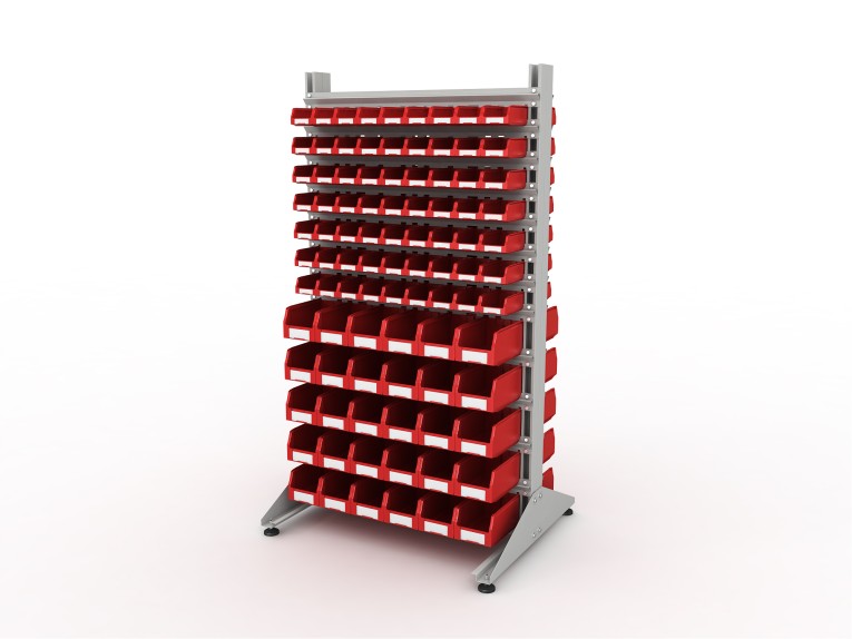 Стеллаж для пластиковых лотков SORTEX двухсторонний 1800x1000x800.04 купить в Владимире Стеллаж для пластиковых лотков SORTEX двухсторонний 1800x1000x800.04 купить в Владимире