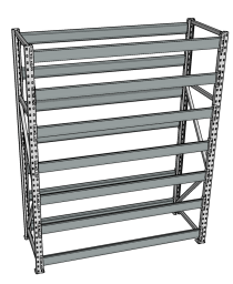Стеллаж грузовой СГР 2000x900x600 7 полок (без настила) Стеллаж грузовой СГР 2000x900x600 7 полок (без настила)