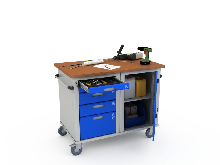 Верстак мобильный двухтумбовый WOKER PRO 2501.1200 купить в Владимире Верстак мобильный двухтумбовый WOKER PRO 2501.1200 купить в Владимире