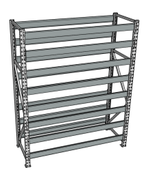 Стеллаж грузовой СГР 2500x1200x400 8 полок (без настила) Стеллаж грузовой СГР 2500x1200x400 8 полок (без настила)