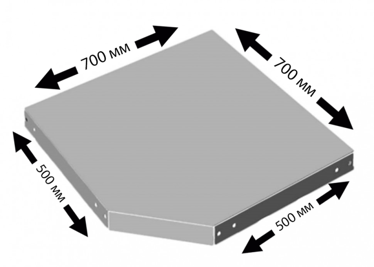 Угловая полка Практик MS 50F (700х500) купить в Владимире