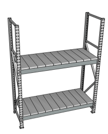 Стеллаж грузовой СГР 2000x1200x800 2 полки (металл)