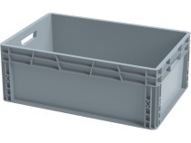 Ящик 600х400х220 сплошной, усиленное дно, цв. серый Ящик 600х400х220 сплошной, усиленное дно, цв. серый